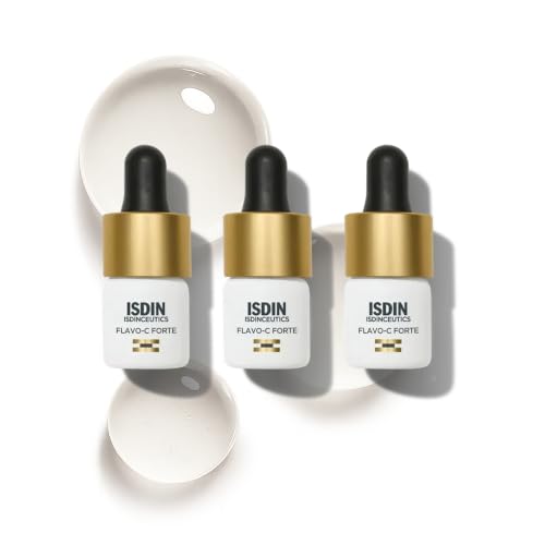 ISDIN Isdinceutics Flavo-C Forte (3 unitĂ ) | Siero Viso Antiossidante | 15% Vitamina C in Polvere Pura e Fresca