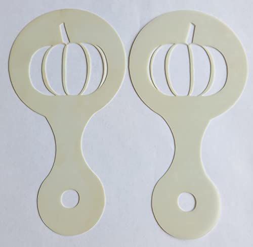 2 x Kürbis-Kaffeetasse/Cappuccino-Schablonen wiederverwendbar viele Male Geschenk Thanksgiving Halloween