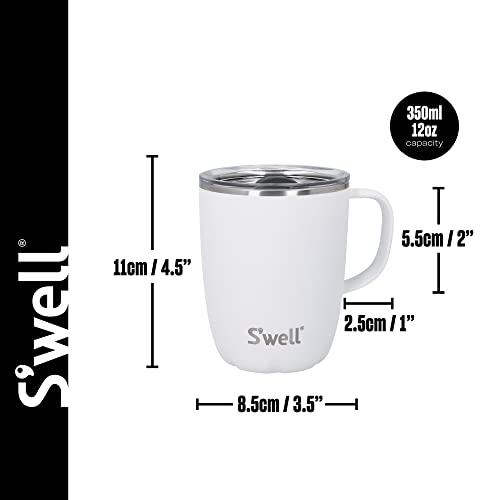 S'well Mug with Handle, Moonstone, 350ml. Vacuum Insulated Stainless Steel Travel Mug with Handle - Image 4