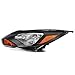 Headlights Assembly for 2012 2013 2014 Ford Focus Halogen Head light Headlamp, Bulb Include, Black Housing Amber Corner
