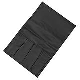 DEARMAMY Thick Oxford Cloth Sofa Armrest Storage Pouch Hanging Bag, Black Chair Side Organizer for Remote
