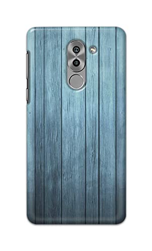 Image of Printed Hard Back Cover Case for Honor 6X Back Cover (Wooden Blue) -1302