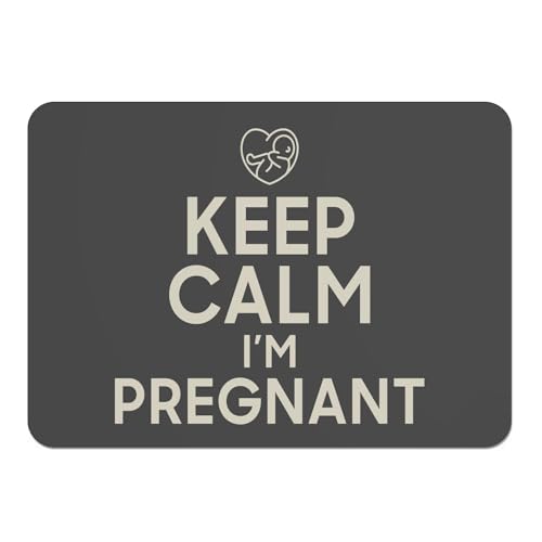 Napperons Keep Calm I'm Pregnant en liège, cadeau future maman x4