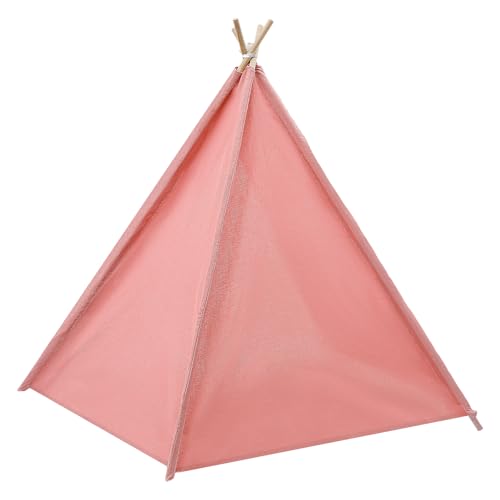Tente tipi pour enfant pliable pour optimiser l'espace de jeu rose - 4