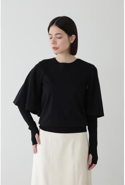 ジルスチュアート] ケープニットトップス ミニフェザーケープニット