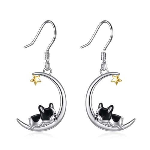 Porcellino d'India, pinguino, ippopotamo, serpente, gufo, gatto, lontre/volpe/tulipano/sirena, orecchini pendenti da donna porcellino d'india, Argento sterling, non noto