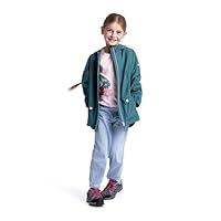 Trespass Girls Waterproof Jacket Windproof Hooded Raincoat Longer Length Raincoat Taped Seams Flourish