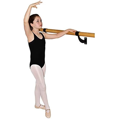 Barre Trainer 1.5 inch Single Bar Traditional Wood Fixed Wall Mount Ballet Barre (3) Cover
