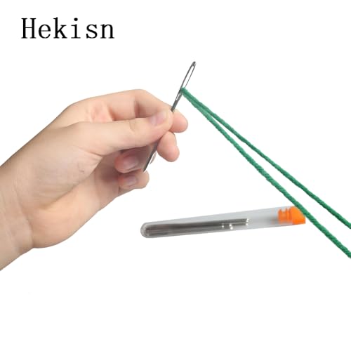 Agujas de tejer de acero inoxidable de gran calidad Hekisn para coser hilo de forma precisa 4