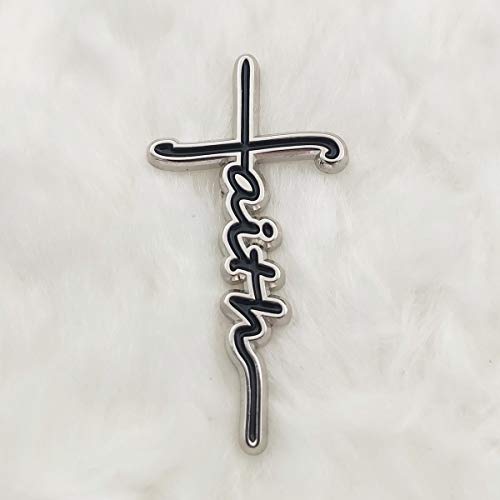 Lonefox Faith Cross Hard Enamel Pin Badge Brooch #TOP2