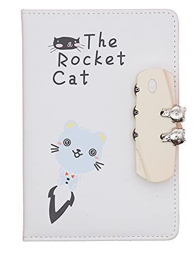 Journal à combinaison cadenas pour filles - Carnet intime blanc pour adolescente