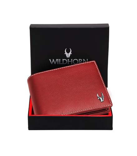 Image of WildHorn Genuine Leather Wallet for Men | Slim Bifold Wallet with RFID Blocking | Multiple Card Slots & Coin Pocket | Premium Leather Mens Wallet