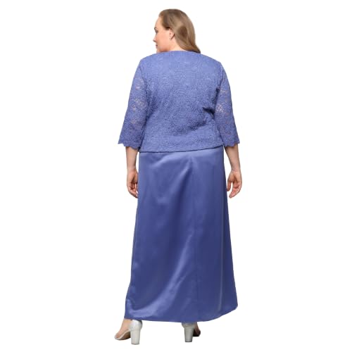 Image of Alex Evenings Womens Two Piece Mother of The Bride Dress with Lace Jacket