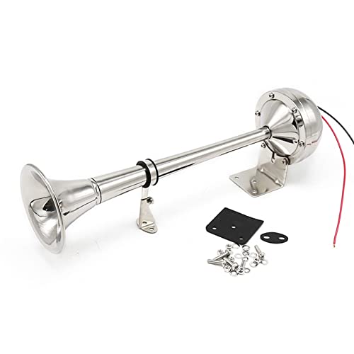 Corne de trompette unique 124V Fafeicy 125 dB avec son support réglable pour camion et bateau