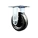 Albion Industries 16TM05101R Replacement Rigid Caster - 5 Inch Black Phenolic Wheel - 600 lbs. Capacity Per Caster - Service Caster Brand