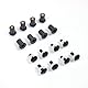 one By Camamoto 77171190A Set Schrauben aus CNC-Aluminium mit Gummipuffer für Windschutzscheibe, schwarz, kompatibel mit allen Motorradmodellen
