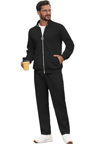 Mens 2 Piece Sweatsuits for Men Full Zip Casual Track Suits Athletic Jogging Suit Sets Sport Sweat Suit