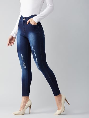 Image of Dolce Crudo Women's Skinny Fit High Rise Cropped Length Stretchable Denim Jeans