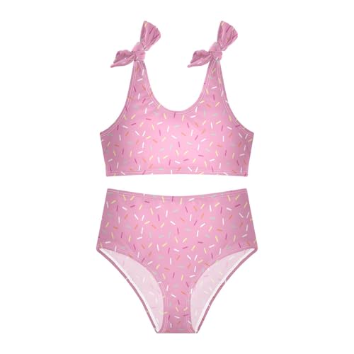 Image of CaTaKu Girls Two Piece Swimsuits Toddler Bathing Suits Bikini Set Summer Beach Swimwear for Girls Size 3-12T