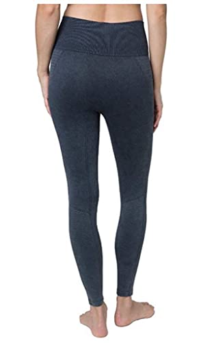 Tuff Athletics Meia-calça feminina de cintura alta sem costura, Pedra lavada cinza, PP