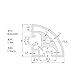 Industrial Aluminum Profile European Standard 4040R Curved Aluminum semicircular Profile Frame Assembly line Console Profile Linear Motion Guides(4040R-2,750mm)