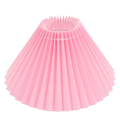 Image of Pleated Fabric Ceiling Lamp Shade for Home and Entrance Lighting