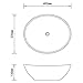 Lavabo Cerámico Lujoso en Forma Ovalado Blanco 40 x 33 cm