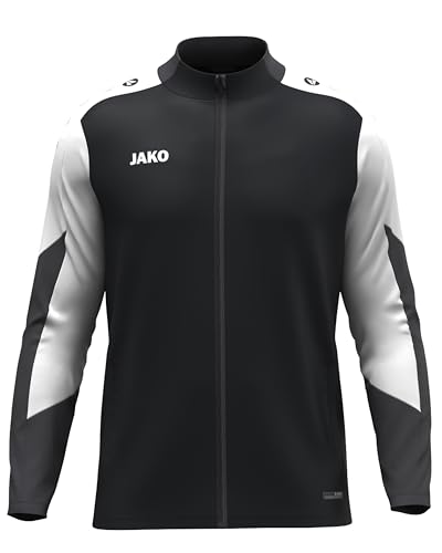 JAKO Unisex Polyesterjacke Dynamic, schwarz/weiß/anthrazit, M