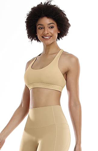 Image of icyzone Women's Padded Strappy Workout Running Sports Bras Medium Impact
