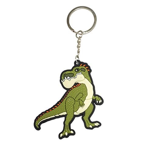 SRV Hub® Gigantosaurus Giganto Schlüsselanhänger-Set, weiches Schlüsselring-Set für Kinderfahrräder, für Schultaschen, Größe: 6 cm., (1 x grüner Giganto Schlüsselanhänger), S Cover
