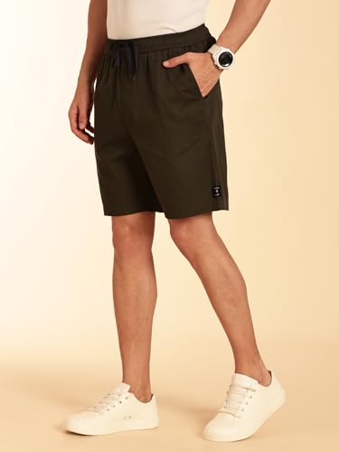 Image of Thomas Scott Men's | Solid | Mid Rise | 100% Cotton | Casual | Light Weight | Chino | Shorts for Men