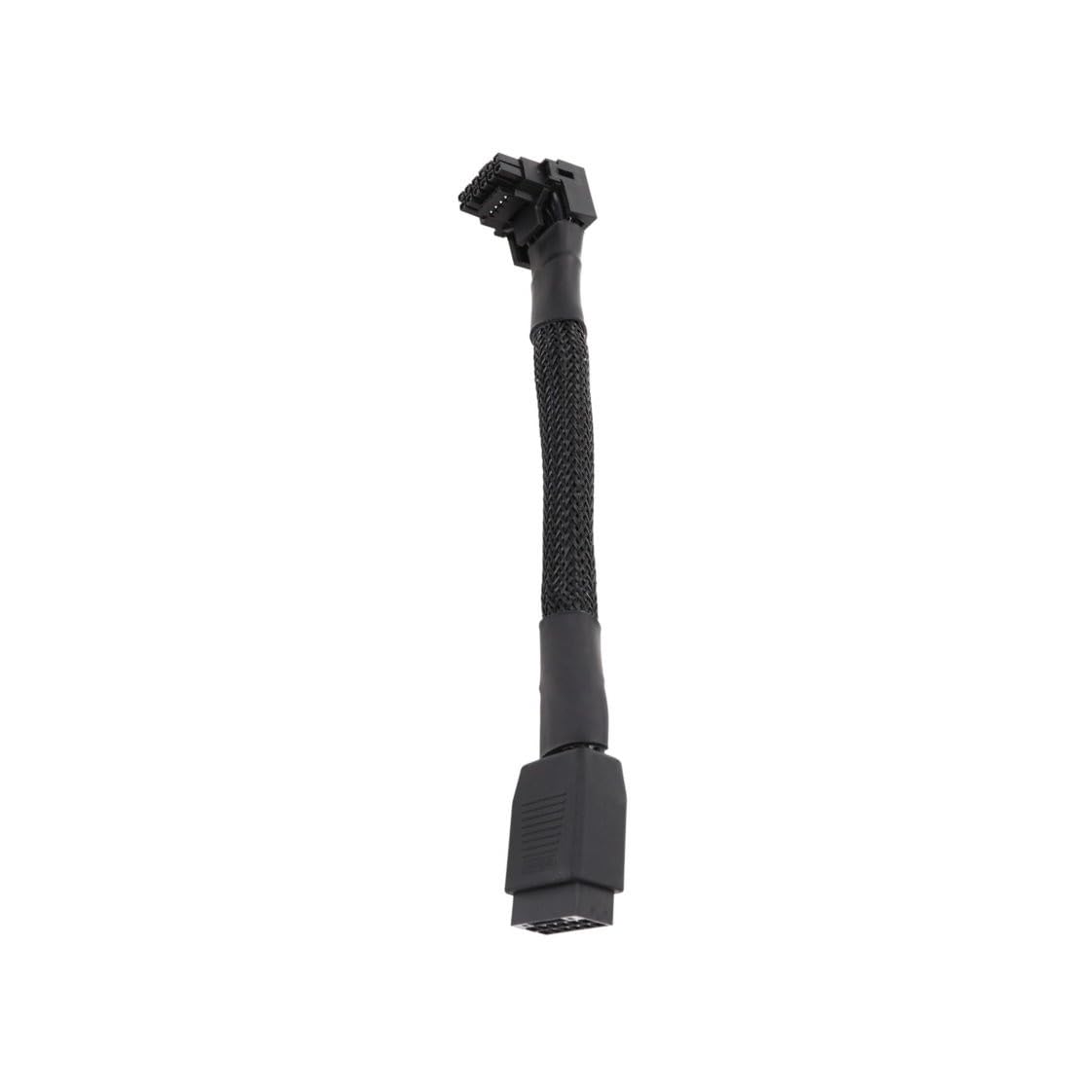 ATX 3.0 PCIe 5.0 12VHPWR Adaptador de ángulo recto de 90 grados, 16AWG 600W 12+4Pin GPU Cable de extensión de alimentación en ángulo para tarjeta gráfica NVIDIA GeForce RTX 3090Ti 4070Ti 4080 4090 (tipo A, 7 pulgadas)