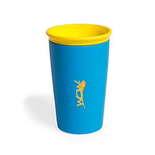 Telebrands Wow Cup (Blue, 9 oz, Modern, Cylindrical, 360-Degree, Open, Plastic, Kid, Reusable, Home)
