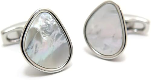 (TCJ[^[) SIMON CARTER JtX{^ Organic Pebble Mother of Pearl Cufflink PEBBLEM CS609-3