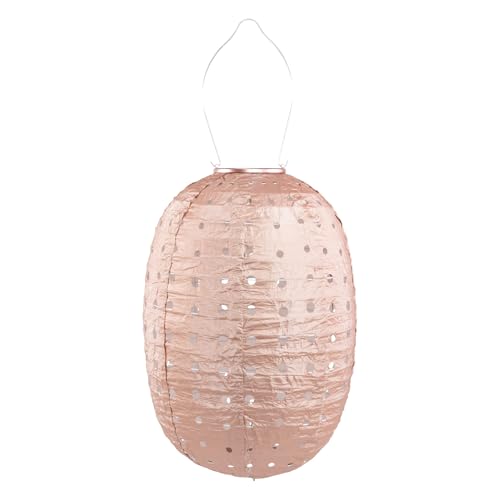 Lanterne solaire extérieur étanche rose SOJI Stella Barrel suspendue pour cour et balcon
