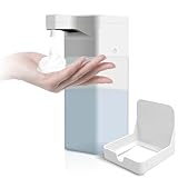 PolyGens 23oz 5-Level Adjustment Automatic Foaming Soap Dispenser Touchless Hand Soap Dispenser for Home/Commercial use, Countertop/Wall Mounted Soap Dispenser Set for Bathroom,Kitchen, White,New