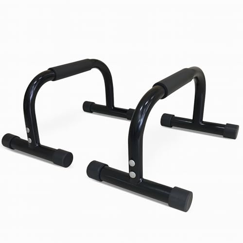 Cannons UK Low Parallel Bars (Pair) – Heavy-Duty Iron Bodyweight Calisthenics & Push-Up Bars with Anti-Slip Feet for Home Gym, Studio & PT Use