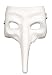 RedSkyTrader Mens Plain Paper Mache Zanni Craft Mask One Size Fits Most White