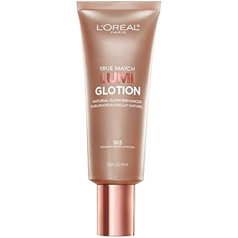 L'Oreal Paris Makeup True Match Lumi Glotion, Natural Glow Enhancer, Illuminator Highlighter, Bronzing Drops For a Sun-Kissed Glow, 903 Medium Cover
