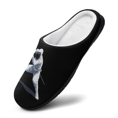 Fencing Stancce Fencing Womens Cotton Slippers Warm House Shoes for Indoor Outdoor2