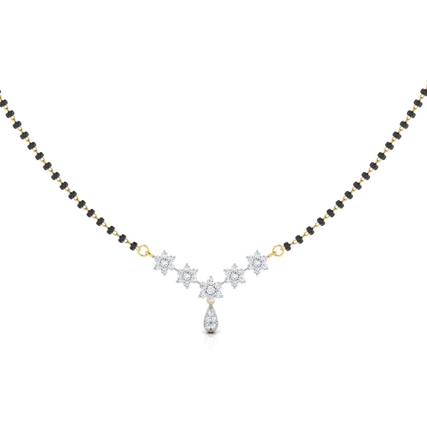 Wynona american diamond short traditional mangalsutra for women 18 Inch (B0CFDXS331) Amazon Price History, Amazon Price Tracker
