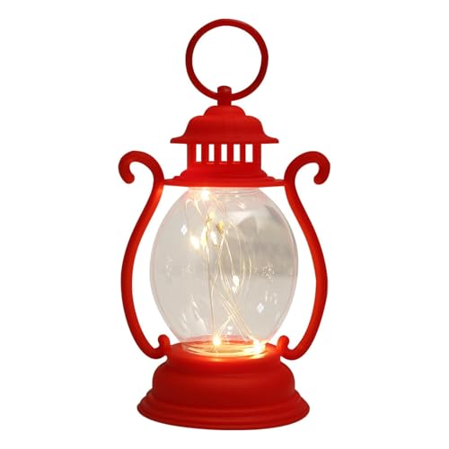 Farol LED - Farol colgante decorativo retro - rústico a pilas, lámpara de exterior antigua para camping, senderismo, decoración de mesa
