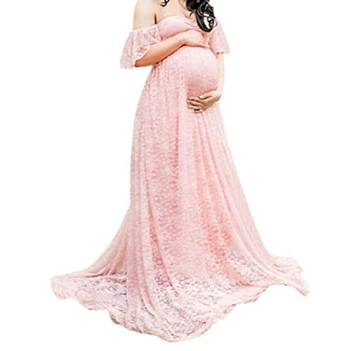 Robe grossesse épaules dénudées blanche pour séance photo maternité