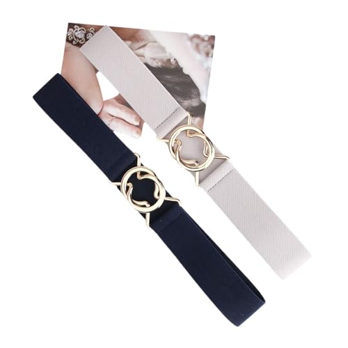 Women Elastic Belt, Invisible Stretch Ladies Belts With Gold Flat Buckle Skinny Waist Belt For Jeans Pants Dresses3