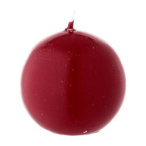 Matte Dark red Christma Candle 50 mm