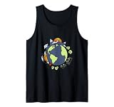 Bola del mundo para camping, idea de regalo para niños y adultos Camiseta sin Mangas