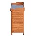 Outdoor Garden Patio Wooden Storage Cabinet Furniture Waterproof Tool Shed with Potting Benches Outdoor Work Station Table (Natural)