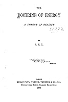 The Doctrine of Energy. a Theory of Reality 1516886534 Book Cover