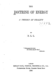 Paperback The Doctrine of Energy. A Theory of Reality Book