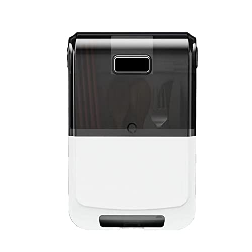 CHEOTIME Utensil Drying Holder, Wall Mounted Utensil Organizer with Lid Multifunctional Chopstick Cage Punch Free Dustproof Draining Cage Kitchen Utensil Holder(Basic Black)